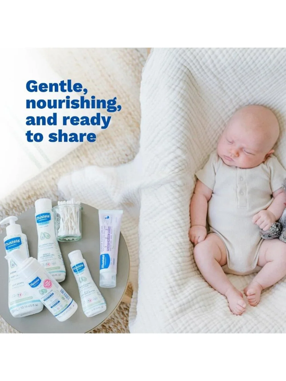Newborn Baby Skincare Gift Set - Natural Plant-Based Bath Essentials - 5 Items